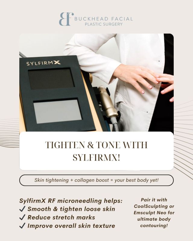 ✨ Tighten, tone & glow just in time for spring break! If you’re noticing loose skin, stretch marks, or uneven texture, SylfirmX RF Microneedling is the perfect solution!

✔️ Boost collagen for firmer skin
✔️ Smooth stretch marks
✔️ Improve skin elasticity & texture

Combine it with CoolSculpting or Emsculpt Neo for the ultimate body makeover! 🔥

-

☎️ Call us at 404 233 3937.

-

-

-

#atlanta #atlmedspa #atlantamedspa #atlplasticsurgery #atlplasticsurgeon #atlantaplasticsurgery #atlantaplasticsurgeon